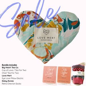 Eye Love Pillow, Chevron Socks and Big Heart Tea Co. Tea For Two